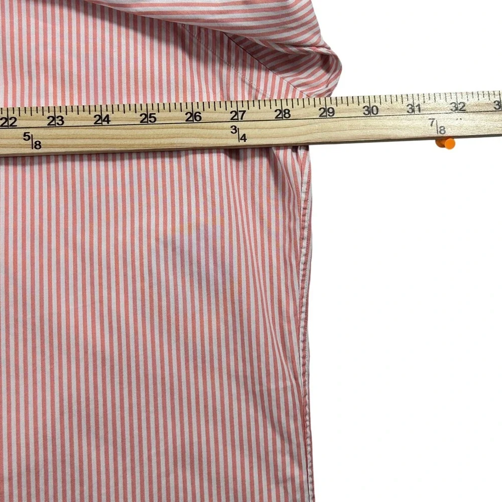 Ralph Lauren Golf Mens XL Red White Striped Button Down Shirt Long Sleeve Pony